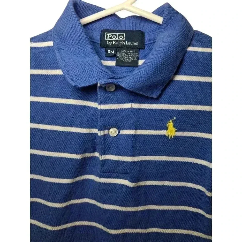 Baby Boy 9 MONTH Ralph Polo Lauren Shirt blue & white Nautical